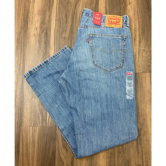NEW Men Levi's 559 Relaxed Straight cotton denim blue jeans, 36x30 - Picture 1 of 5